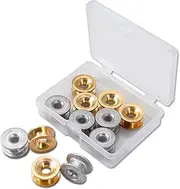 LEONTOOL 12pcs Grass Trimmer Head Eyelets Sleeve String Trimmer Replacement Parts Universal Weed Eater Head Parts Strimmer Cutter Accessories for Lawn Mowers, Strimmer, Brush Cutters, with Storage Box
