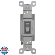 ENERLITES Toggle Light Switch, 3-Way or Single Pole, 15A 120-277V, Grounding