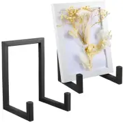2 Pcs Large Plate Stands for Display Metal Frame Plate Holder Display Stand D...