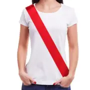 Plain Sash Blank Red Satin Sash DIY Sash 3.15" Wide x 35" Long from Shoulder ...
