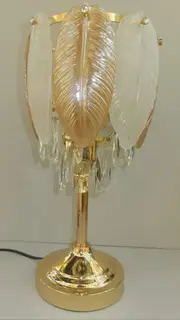 Home Decor Bedside Desktop Table Lamp Metal Base Leaf Shade 45*19 cm