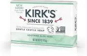 KIRKS NATURAL Original Coco Castile Soap with Aloe Vera, Case of 18