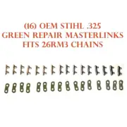 (16) OEM STIHL - .325 Chain Green Repair Master Links Fits 26RM3 / 3689 Chains