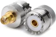 2pcs RF coaxial Coax Adapter SMA Female to UHF Female SO-239 SO239 HAM Radio