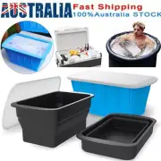Ice Bath Ice Block Mold Extra Large Silicone Ice Box Tray Mould Foldable W/ Lid