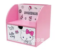 在飛比找松果購物優惠-Hello Kitty木製收納盒(超萌粉紅設計圖案 (7.3