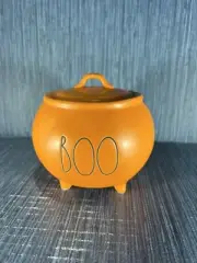 Rae Dunn “BOO” Cauldron Orange Small Baby Canister Halloween Brand New