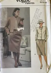 Vtg Vogue 9050 Jacket & Skirt Suit sewing pattern UNCUT 8-10-12