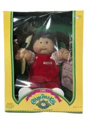 1985 Cabbage Patch Kids Girl Doll 2 Braided Ponies 1 Tooth NRFB