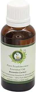 R V Essential Pure Frankincense Essential Oil 10ml (0.338oz)- Boswellia Carterii (100% Pure and Natural Steam Distilled)