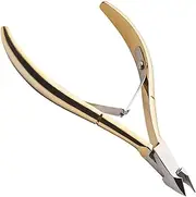 Professional Gold-Plated Carbon Steel cuticles Pliers, cuticles Pliers, Professional cuticles Cutter, Stainless Steel cuticles Scissors, Double Spring, 6mm Jaws for Dead Skin and cuticles Pliers
