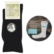 6x 100% Cotton Diabetic Loose Top Thermal Socks Wide Comfort Medical Circulation - Black