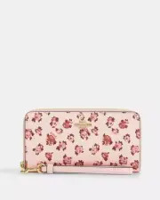Coach Long Zip Around Wallet With Rosette Print