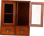 BUTIFULSIC Display Case Furniture Storage Cabinet - Decor Kitchen Wall Display Wine Small Cupboard Wood House