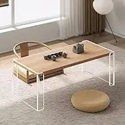Window Small Table, Acrylic Balcony Low Table, Kang Table Sitting Tatami Table Tea Table, Solid Wood Window Small Table(80x30CM)