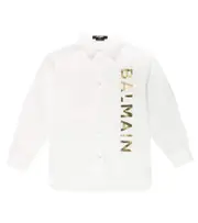[Balmain Kids] Balmain Kids Logo cotton shirt Y 14 white