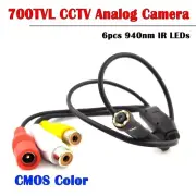 700TVL Mini CMOS CCTV Camera Wired Home Security Video Surveillance Cameras 6LED