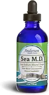 Anderson's Sea M.D. Concentrated Mineral Drops, Ionic Magnesium Supplement, Full Spectrum Trace Minerals, 4 Ounce