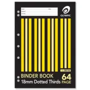 Olympic Binder Book Dotted Thirds 18mm 64 Pages A4 Yellow DB186 105065