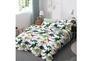 Dinosaur Park Design Kids/Boys/Girls Quilt/Duvet/Doona Cover Set