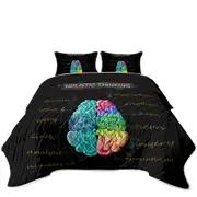 Holistic Thinking Colorful Brain Coverlet