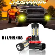 For Honda Accord Civic 2006-2019 H11 Fog Light Projector Lens Yellow LED Bulbs2X