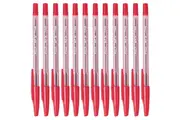 Pilot BP-S Stick Type Ballpoint Pen 0.7mm Fine Red Box 12