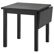 NORDVIKEN Drop-leaf table, black