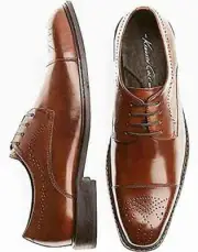 Kenneth Cole Hustle Back Cognac Lace-Up Oxfords…
