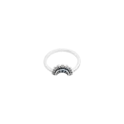 (W) Pandora Celestial Sparkling Moon Ring Sterling Silver Blue