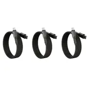 3x EFM Mag-Coil 1m Male USB-C Cable Charging Data Cord 100W For Samsung S23+ BK