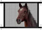 Horse Trailer Window Screen with Hook and Loop, Horse Trailer Accessories to Protect the Horse's Eyes and Ears from Bugs and Debris and Enhances Air Circulation