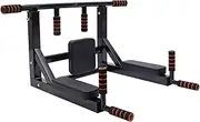 Pull Up Bar Wall Mounted,Wall Mounted Pull Up Bar,Wall Bars For Exercise,Multifunctional Dip Station For Indoor,Home,Office,Supports To 440 Lbs