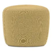 Moore 18 inch Wide Contemporary Small Ottoman in Dijon Yellow Linen Look Fabric