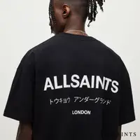 在飛比找momo購物網優惠-【ALLSAINTS】UNDERGROUND 純棉寬鬆LOG