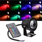8PCS RGB LED Flood Lights Garden Spotlight 10W Underwater Lamp DC 12V Remote
