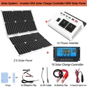 12V Inverter+30A Controller+Solar Panel 12V to 240V Modified Sine Wave Converter