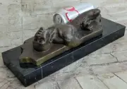 Hand Made Bronze Statue of a man that appears to be coming out of a wall Decor