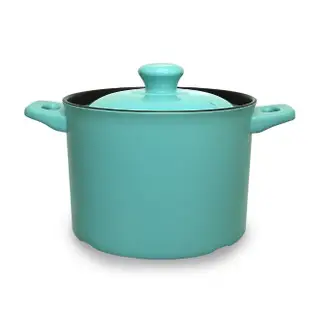 【SILWA 西華】英倫簡約耐熱瓷湯鍋3.5L(湖綠)