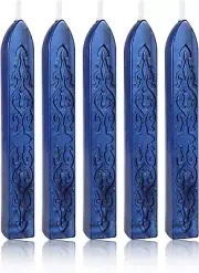 Blue Sealing Wax Sticks, 5 Pcs Totem Fire Manuscript Wax Seal Sticks with Wicks