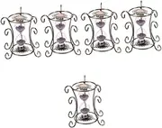SUPVOX 5pcs Unique Vintage Style Metal Timer Tabletop Decor Retro Clock Scene Home Decor Ornament