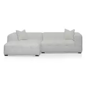 Almira Left Chaise Sofa - Pearl Boucle