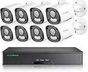 5MP Home Security Aluminium Frame Waterproof IP67 IP Camera NVR Receiver with 8TB HDD POE Power Network Cable Outdoor CCTV System