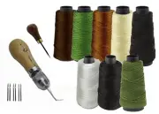 JCP Leather Canvas Tent Sewing Awl Quick Stitch Repair Tool Heavy Duty Thread US