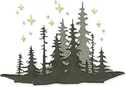 [Sizzix] Thinlits Forest Shadows Cutting Dies Set by Tim Holtz | 666334 | Wafer Thin Metal Cutting Dies for Scrapbooking, Embossing, Journaling, Forest, One Size