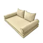 |COVER ONLY| Style4 Twin Contrast Trim Daybed Mattress Bolster Back Covers AD103