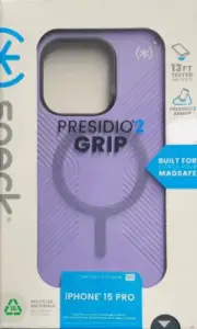 Speck Presidio2 Grip with MagSafe Case For iPhone 15 Pro Purple