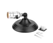 Vintage Retro Metal Wall Light Holder Shade Cabinet Restaurant Lamp Fixture Home Decor Silver