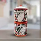 Earthen Clay Water Filter Dispenser with Metal Tap, Indian Harp Design Filter
