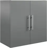 Gray Grey Wooden Medicine Cabinet Wall Mount Storage Organizer Shelf 2 Door Bath